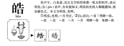 皓名字意思|皓字取名的寓意和象征